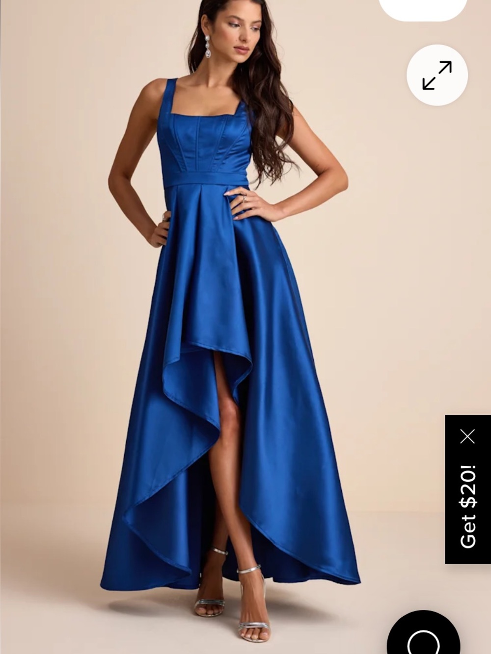 Lulu's Royal Blue High-Low Gown